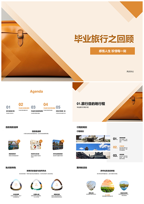 毕业旅行途记惜时悟生精彩回顾PPT模板