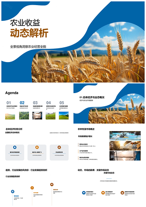 农林牧渔收益天气市场动态解析PPT模板