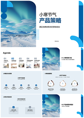 小寒节气保暖健康产品创新营销策略规划PPT模板