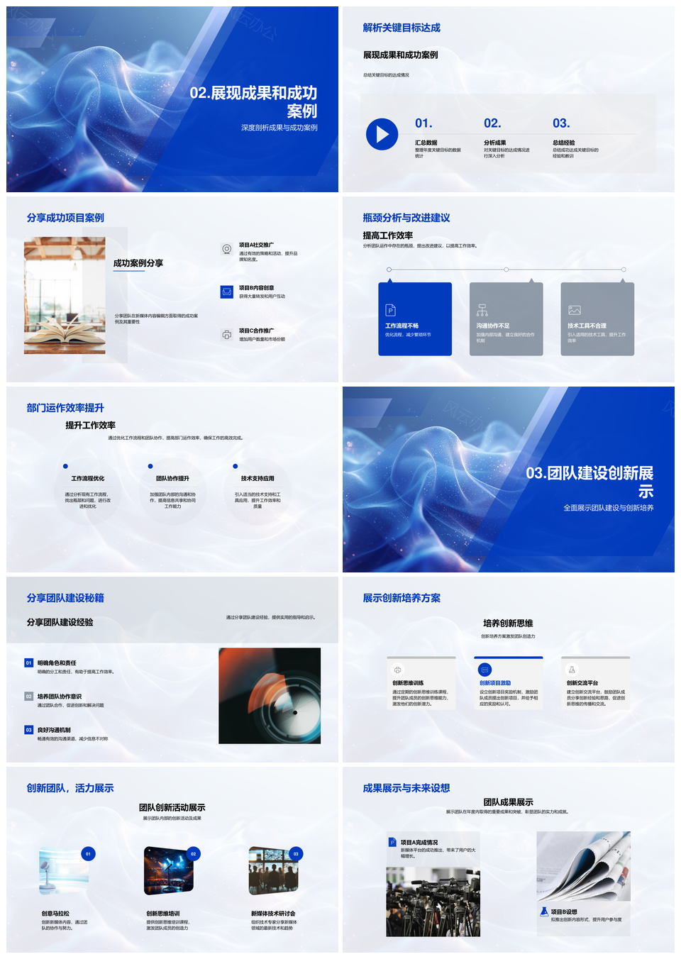 新媒体年度总结策略展望团队表彰困境解决PPT模板