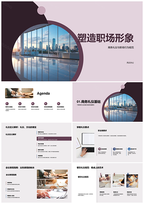 职场形象塑造与商务礼仪管理培训PPT模板