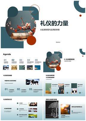 中国礼仪起源发展及现代文化应用PPT模板