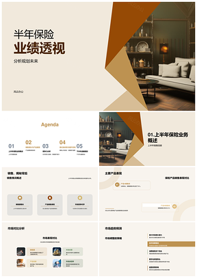 半年保险销售分析优势产品与市场趋势PPT模板