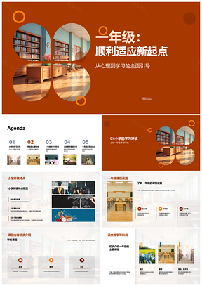 一年级适应新环境学习习惯课堂基础PPT模板