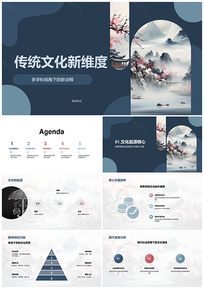 传统文化多学科新诠核心价值观演变答辩PPT模板