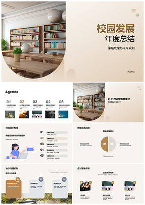 大学校园发展年度策略成果总结与未来规划PPT模板