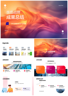 房地产季度品牌成果产品服务居住环境总结PPT模板