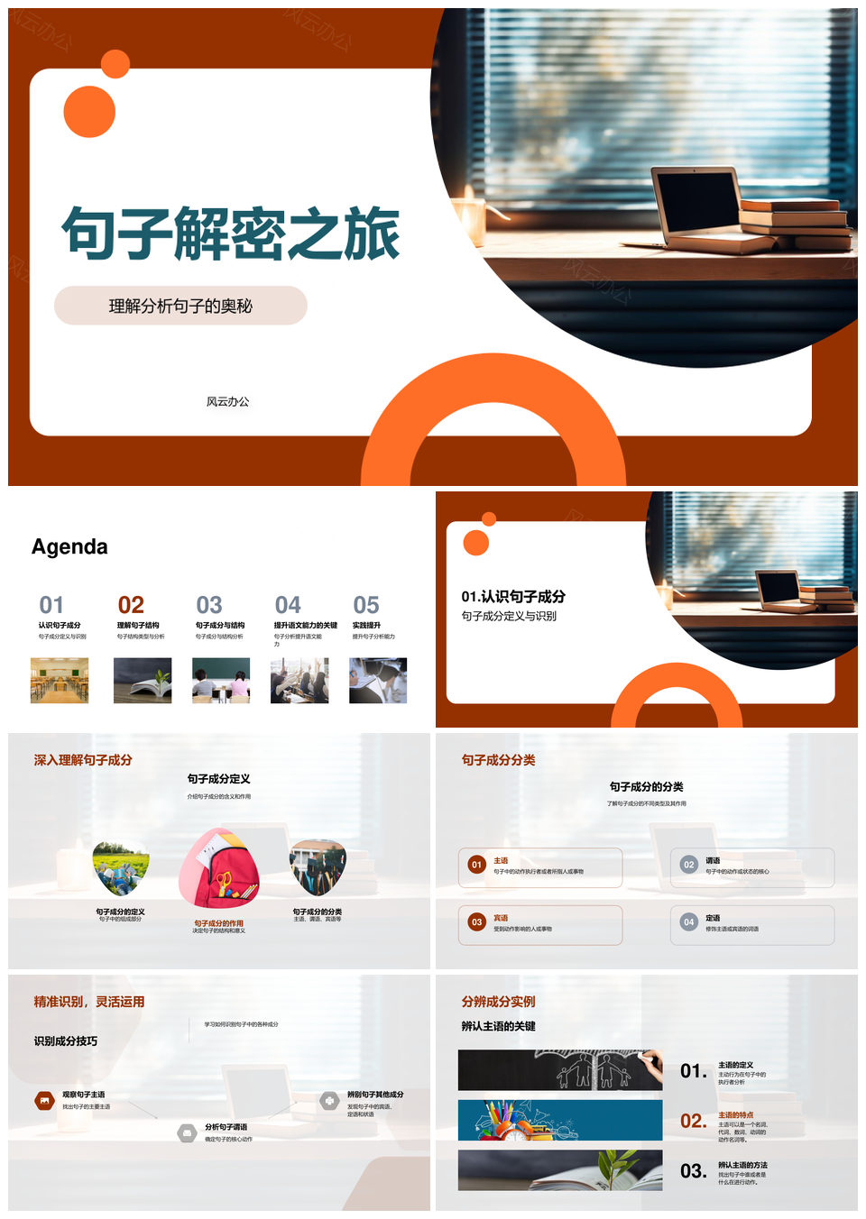 句子主谓宾定状结构解密之旅PPT模板