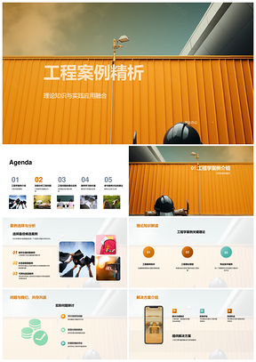 工程案例精析理论实践应用解决方案PPT模板