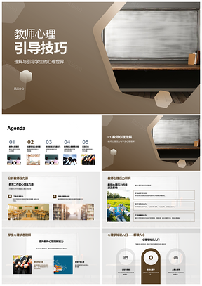 教师心理引导与学生行为心理疏导技巧PPT模板
