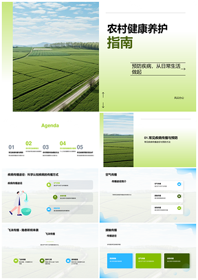 农村居民常见疾病预防与健康养护PPT模板