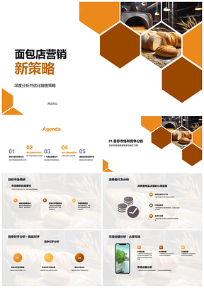 面包店市场经理目标市场需求购买习惯竞争营销策划PPT模板