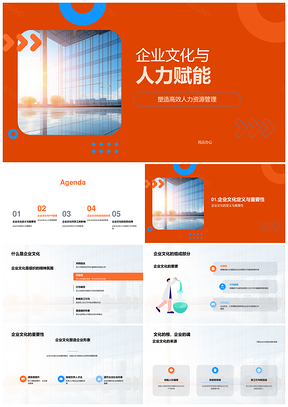 企业文化人力资源招聘培训薪酬管理PPT模板