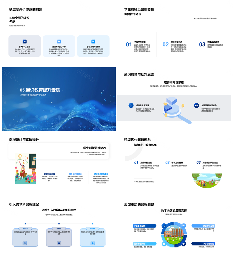 通识教育跨学科融合评价体系构建策略PPT模板