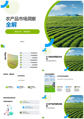 农产品市场分析调研数据规模趋势供需解析PPT模板