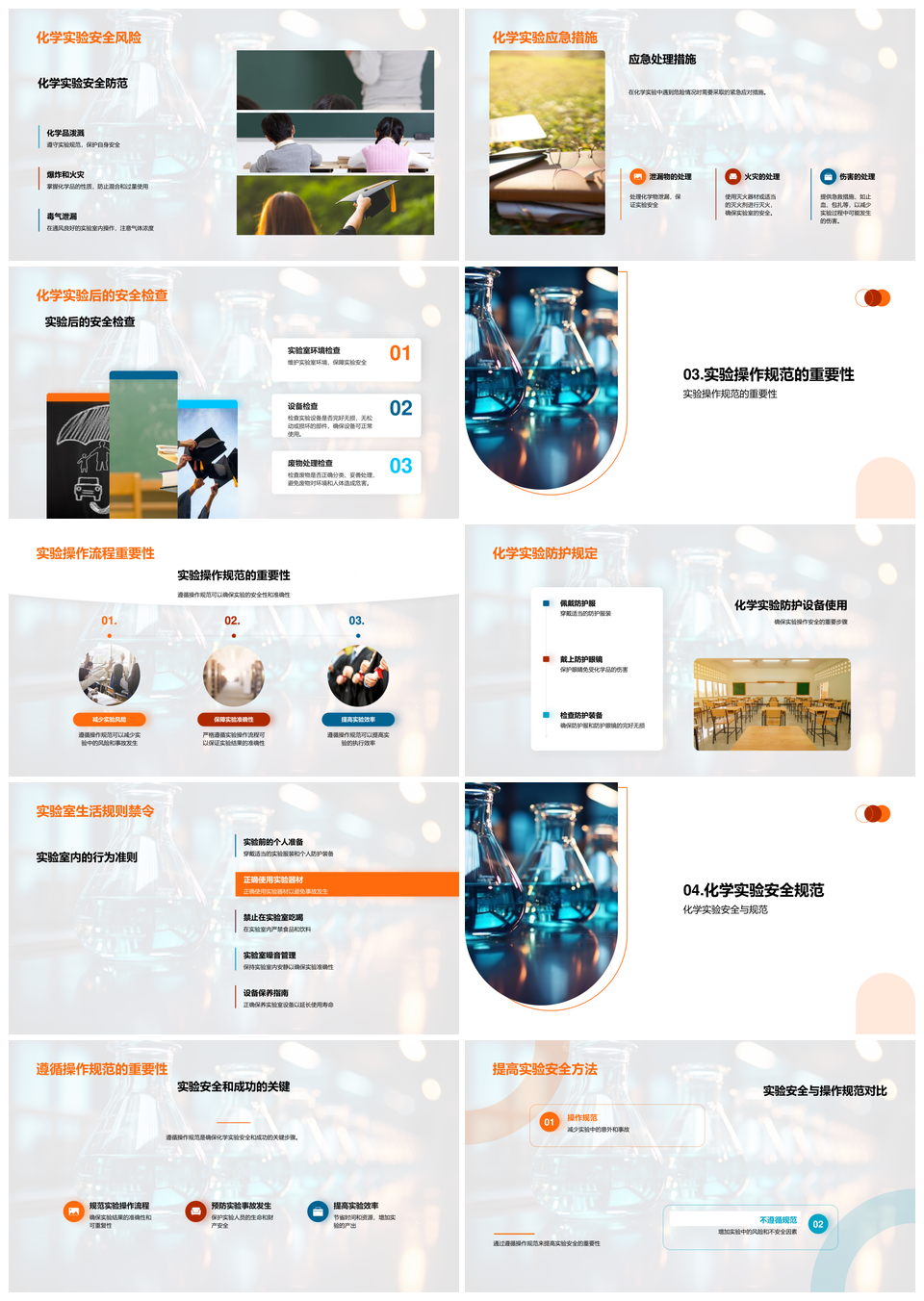 化学实验安全规范操作与应急防护设备PPT模板