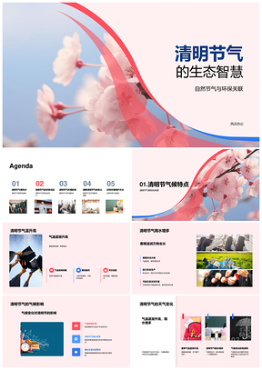 清明节气农事气候生态智慧PPT模板