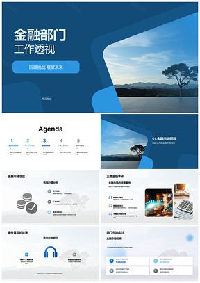 金融市场摩天视角透视风险策略组合优化PPT模板