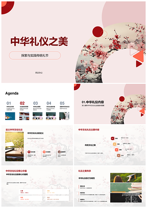 中华传统礼仪孝道教育实践历史核心PPT模板