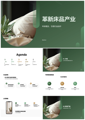床品业绿色革新共建可持续家园PPT模板