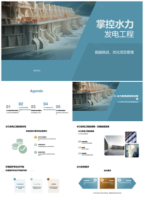 水力发电大坝工程管理兼顾生态与施工复杂性PPT模板