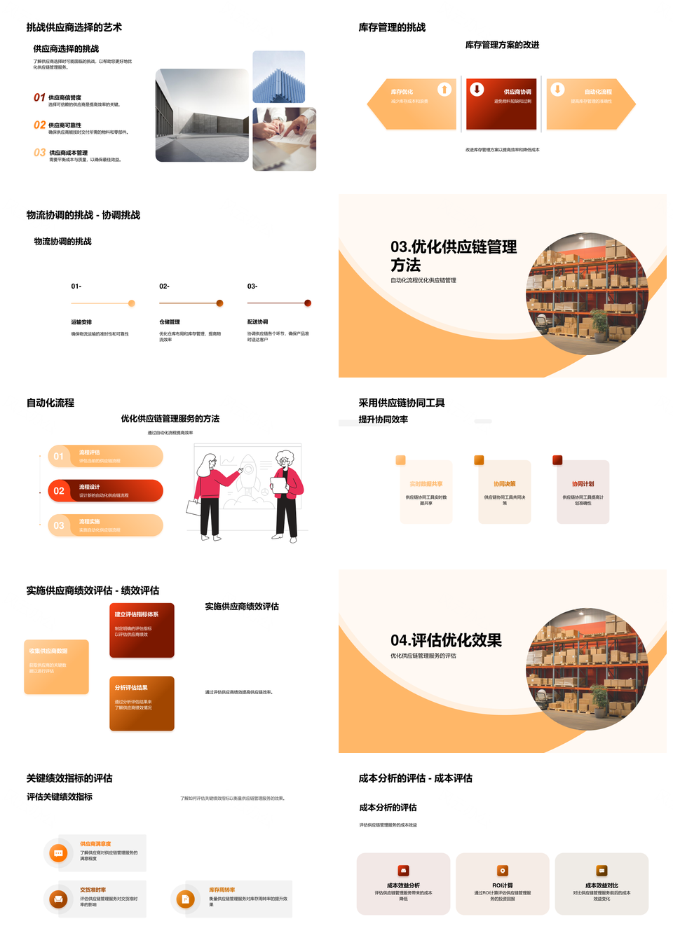 制造公司供应链顾问优化服务效率结构原则供应商PPT模板