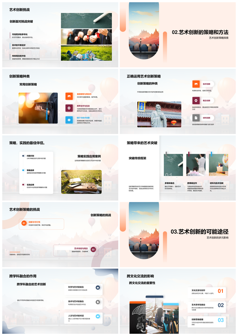 艺术创新跨域融合科技赋能发展策略PPT模板