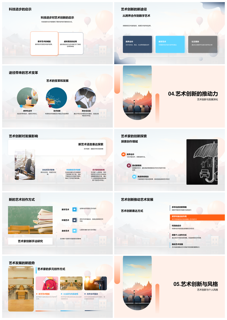 艺术创新跨域融合科技赋能发展策略PPT模板