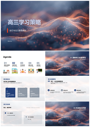 高三学习策略技巧压力管理科目重点目标时间规划PPT模板