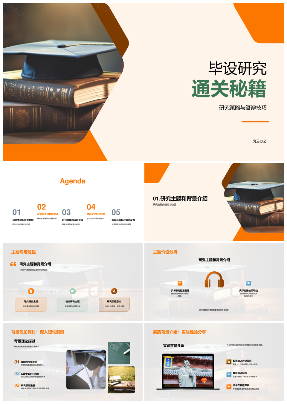 毕设研究策略答辩技巧通关秘籍PPT模板