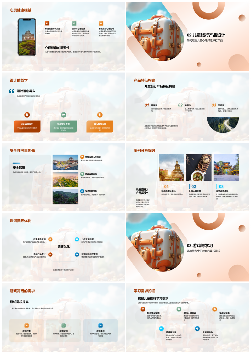 儿童心理发展阶段旅行产品设计策略PPT模板