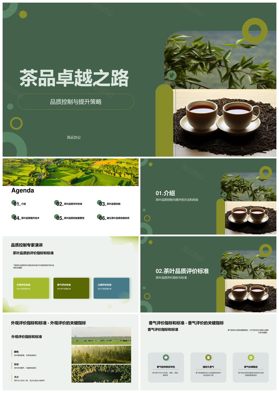 茶叶品质工艺控制提升多维度评价PPT模板