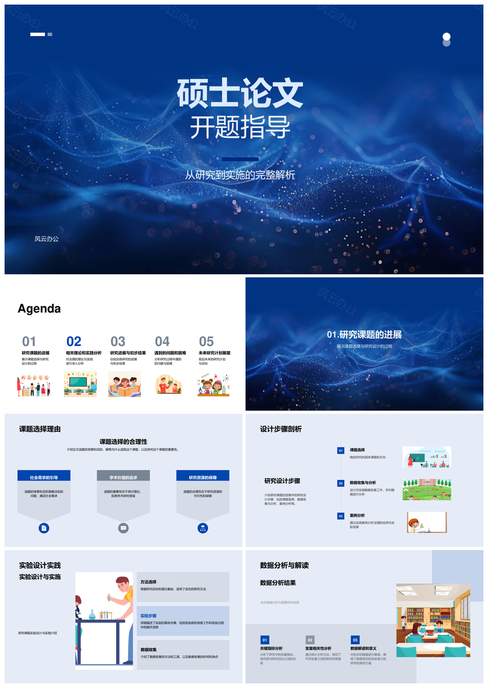 硕士论文开题研究设计实验数据分析法理案例理论实践进展PPT模板