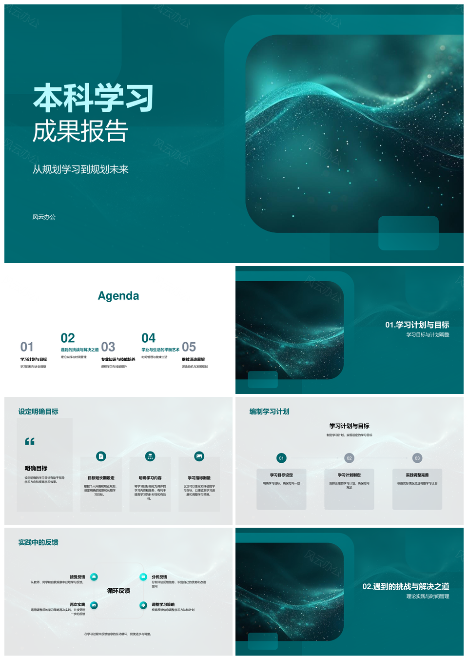 本科学习成果规划学习未来报告PPT模板