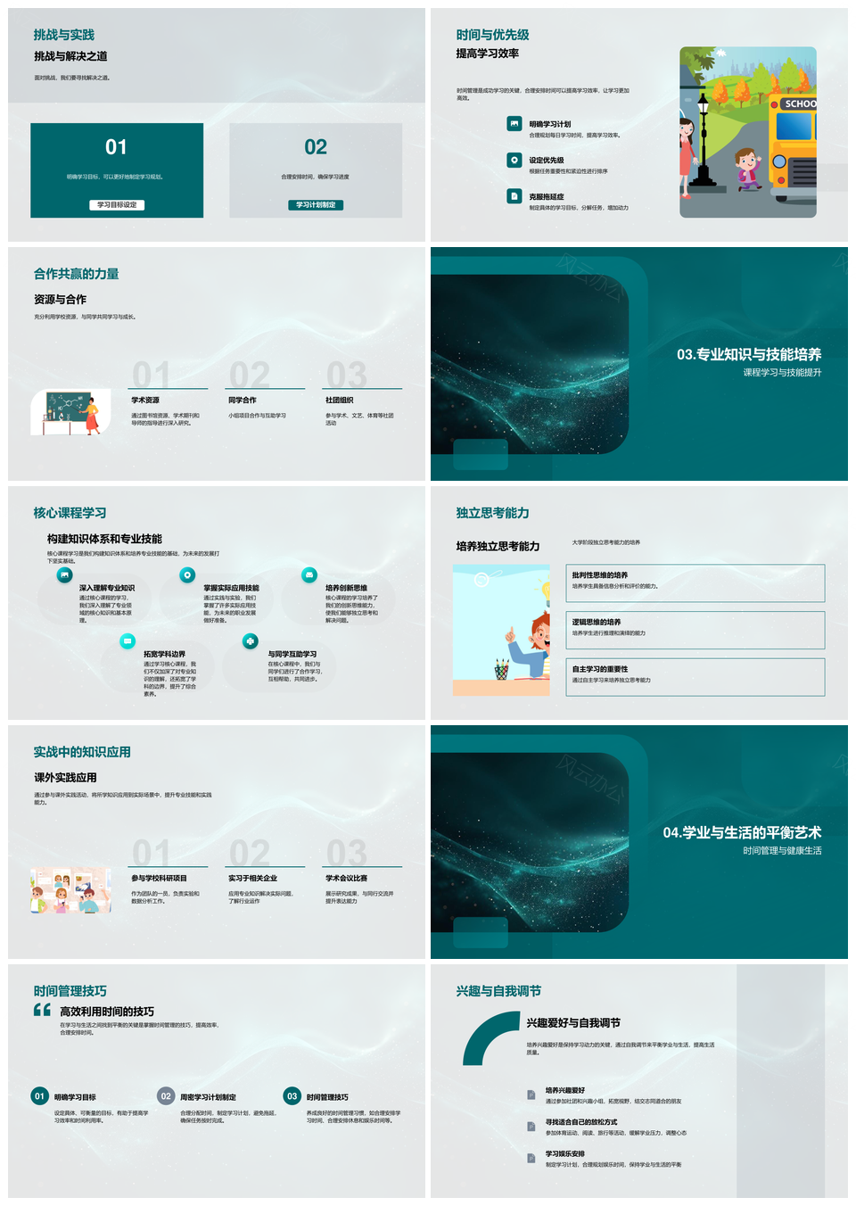 本科学习成果规划学习未来报告PPT模板