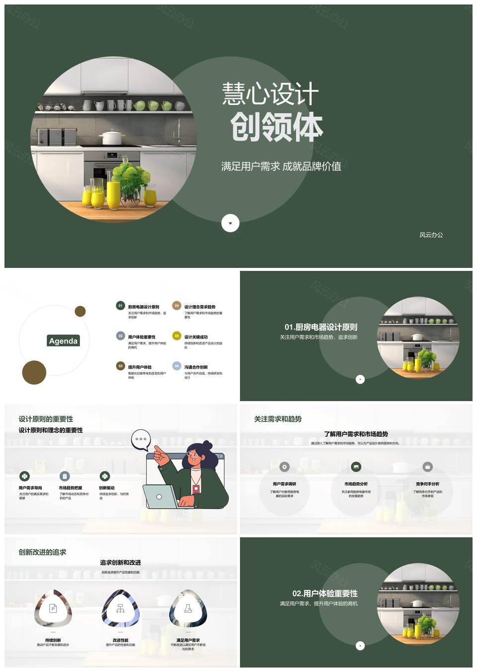 未来厨电创新设计优享体验研发领航PPT模板