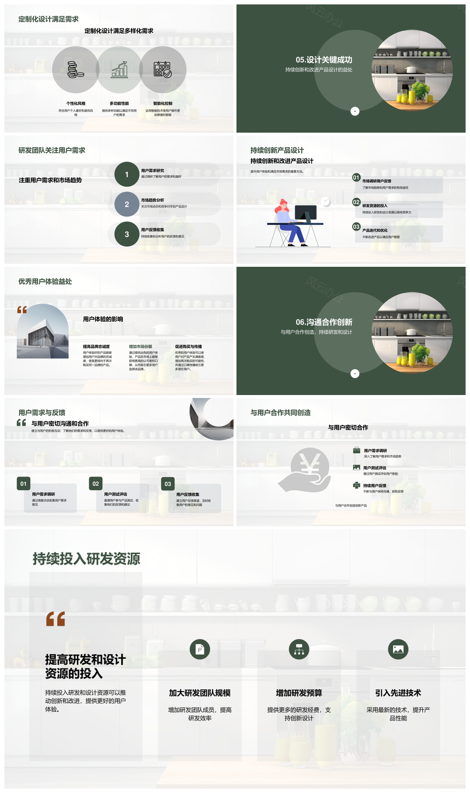 未来厨电创新设计优享体验研发领航PPT模板