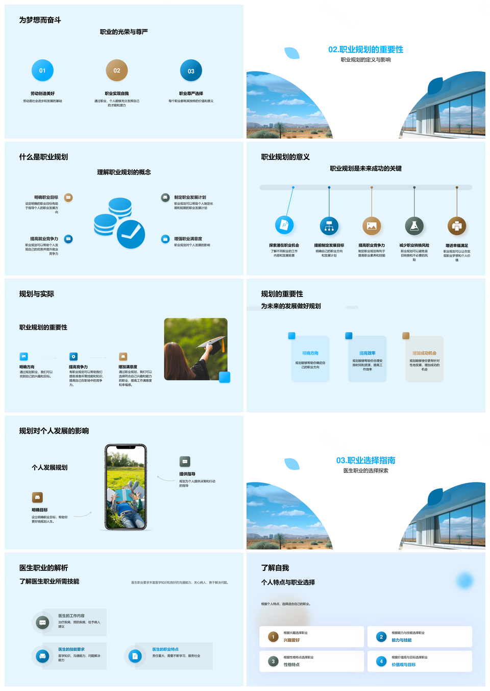 医生职业规划选择优势兴趣发展之路PPT模板