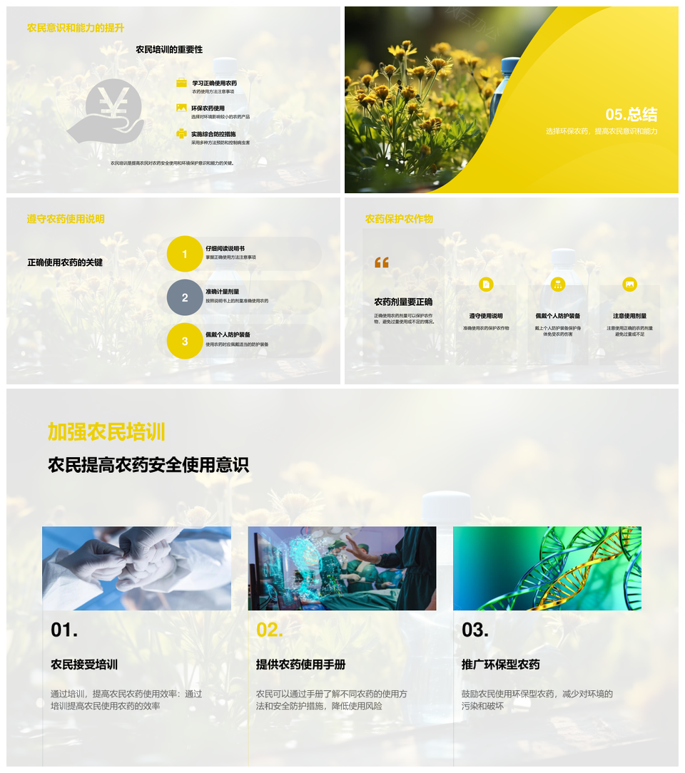 农药安全环保使用专家指导农作物病虫防护PPT模板