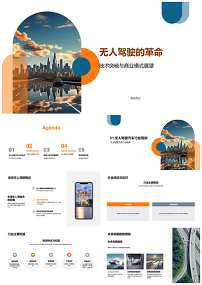 无人驾驶技术突破驱动创业风投革新商业模式挑战PPT模板