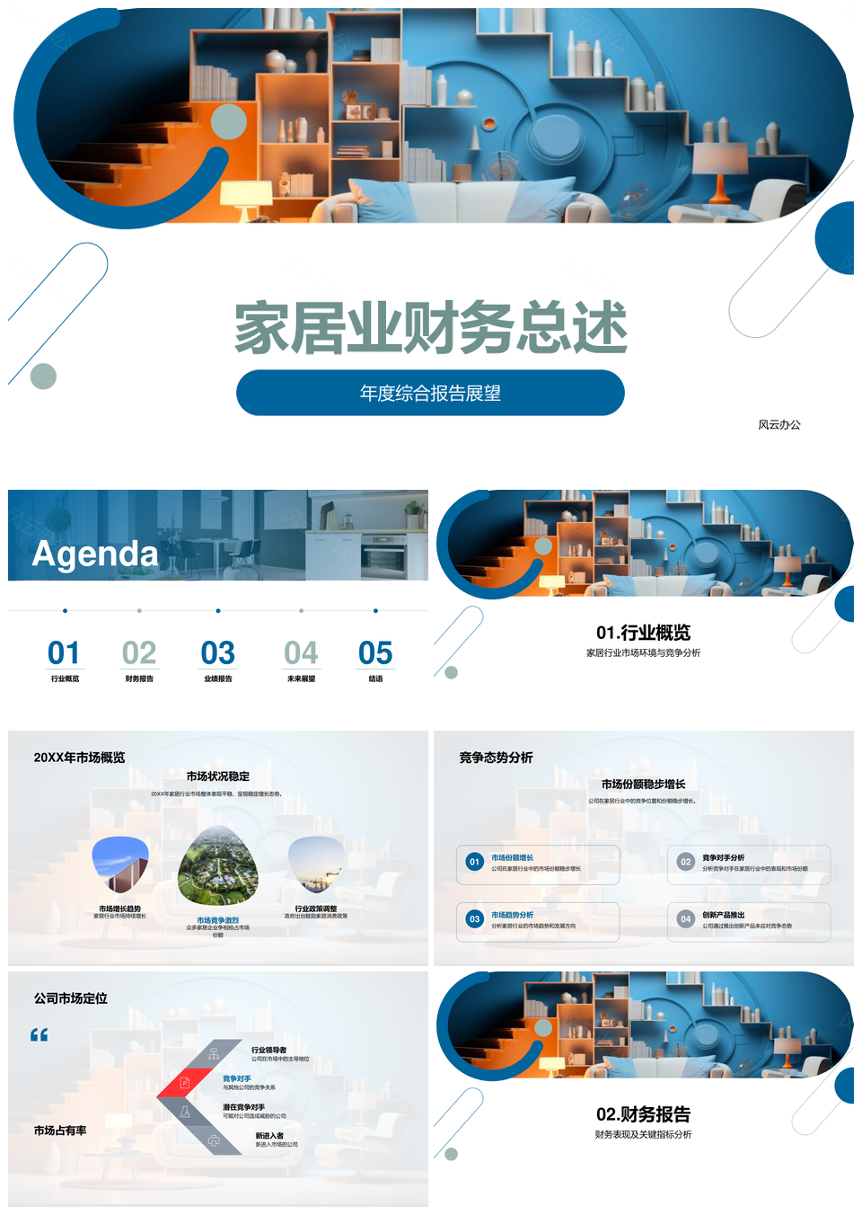 家居业年度财务市场竞态分析报告PPT模板