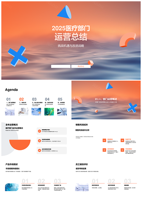 2025医疗部门运营总结销售利润成本产品市场战略规划绩效评价PPT模板