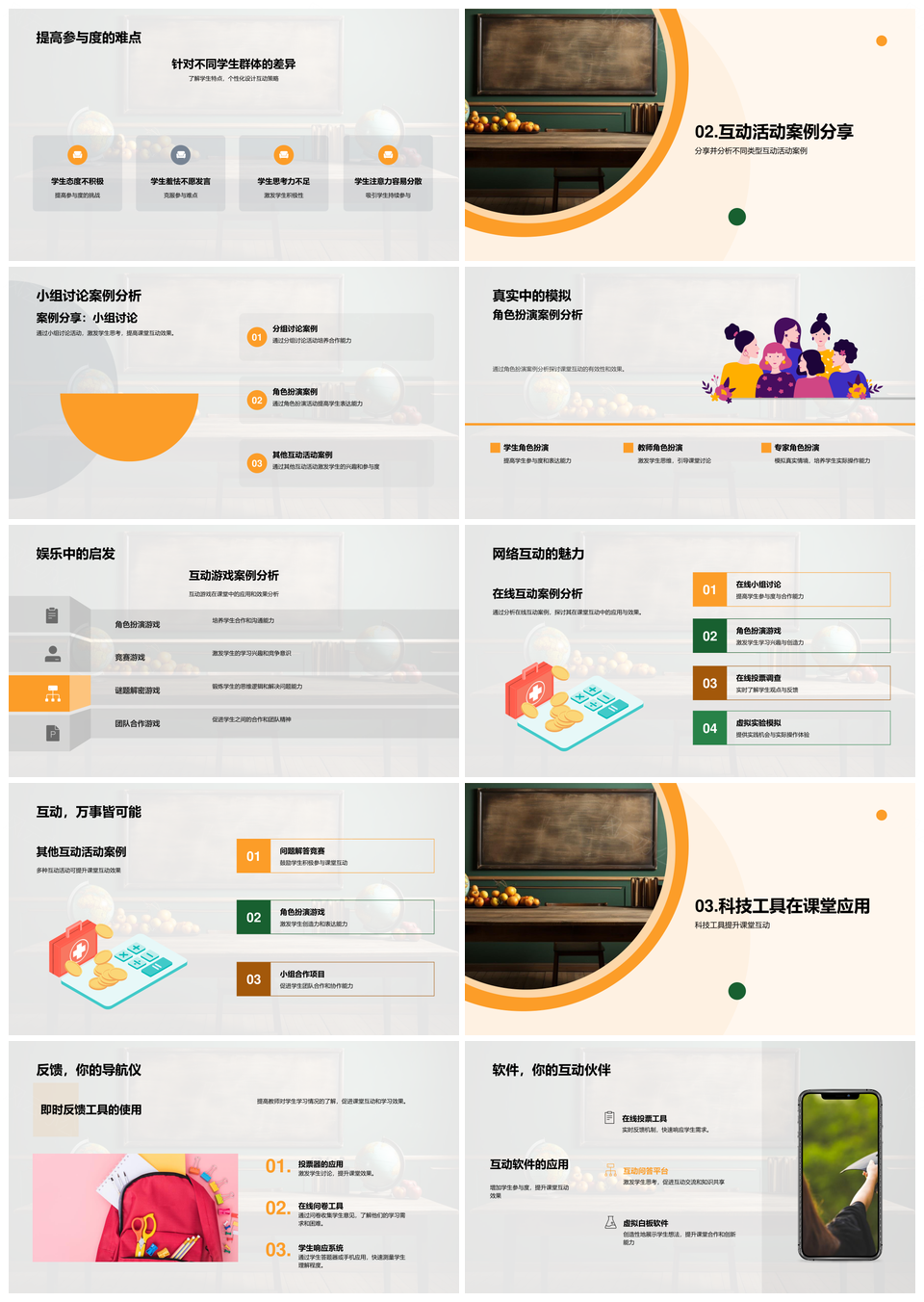 科技工具分层互动高效课堂参与提升PPT模板