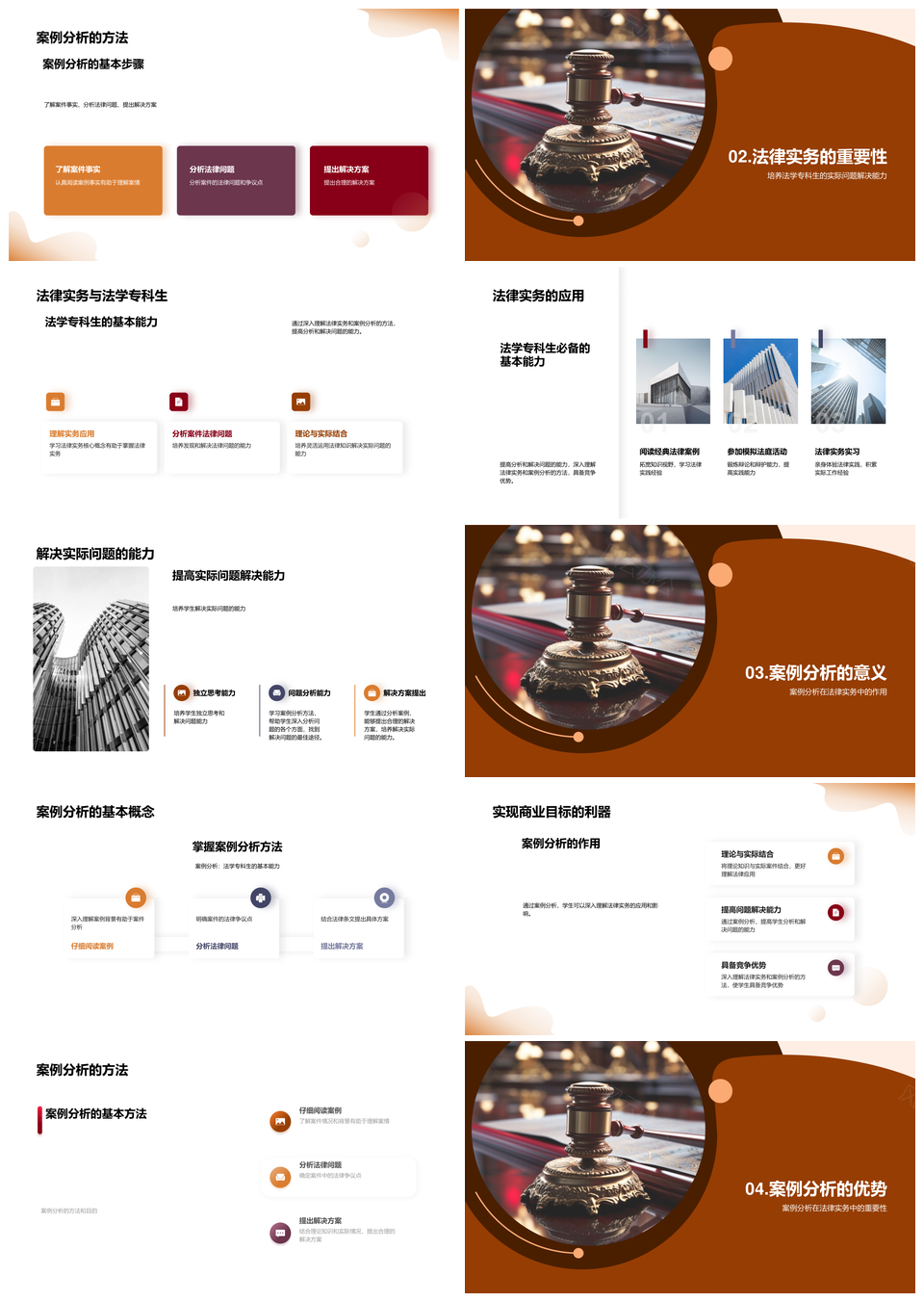 法学专科生法律实务案例解析与应用基础PPT模板