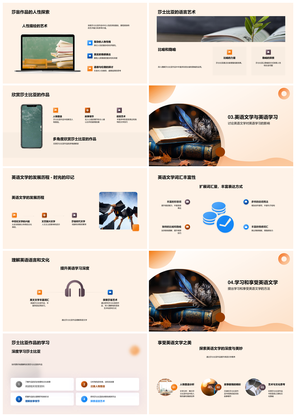 高中英语多维品莎翁人性语言艺术PPT模板