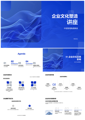 2025服务行业企业文化建设中层管理培训人力规章员工行为发展PPT模板