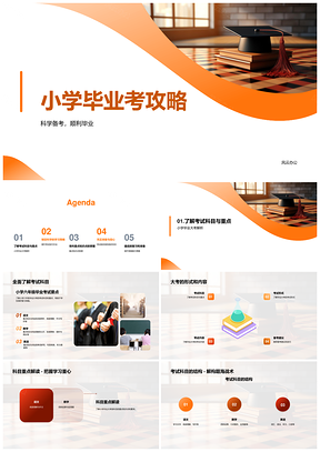 小学毕业考科学备考全科重点攻略顺利毕业PPT模板
