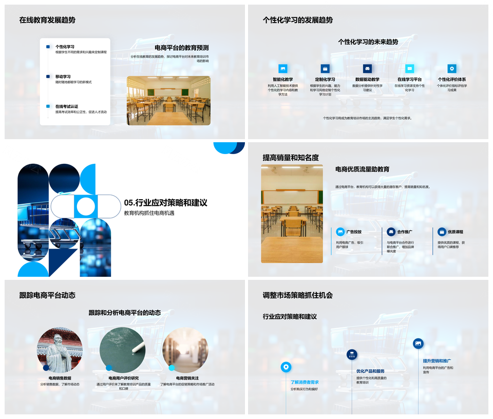 双十二教培电商销售市场影响力PPT模板