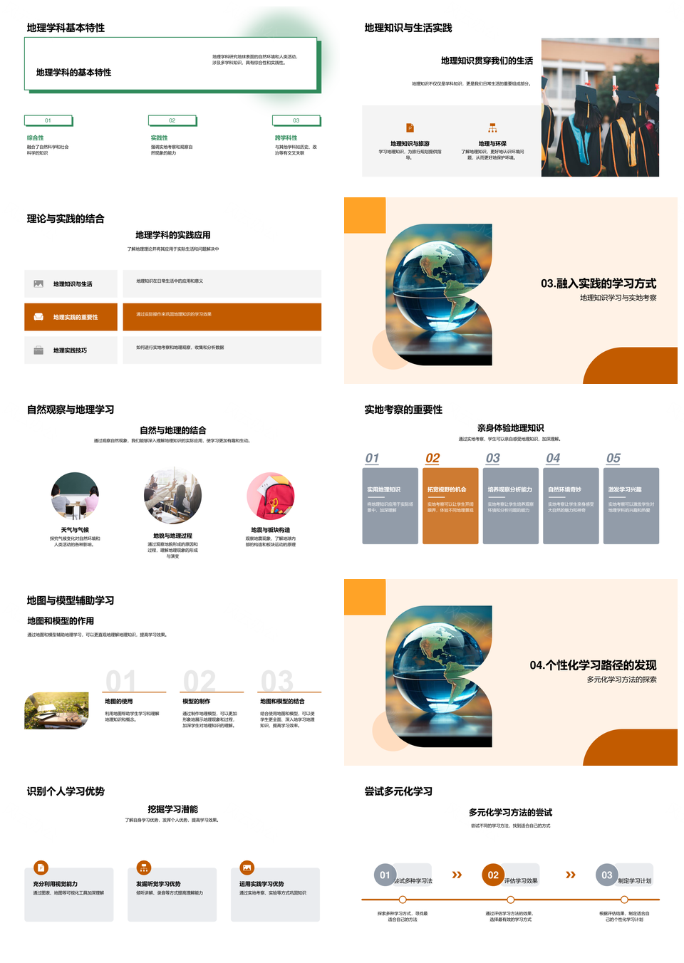 优化地理学习途径理论实践提升效率PPT模板