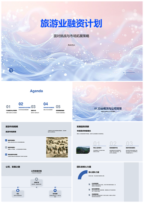 旅游业融资计划市场拓展策略投资者会议分析业务盈利模式PPT模板